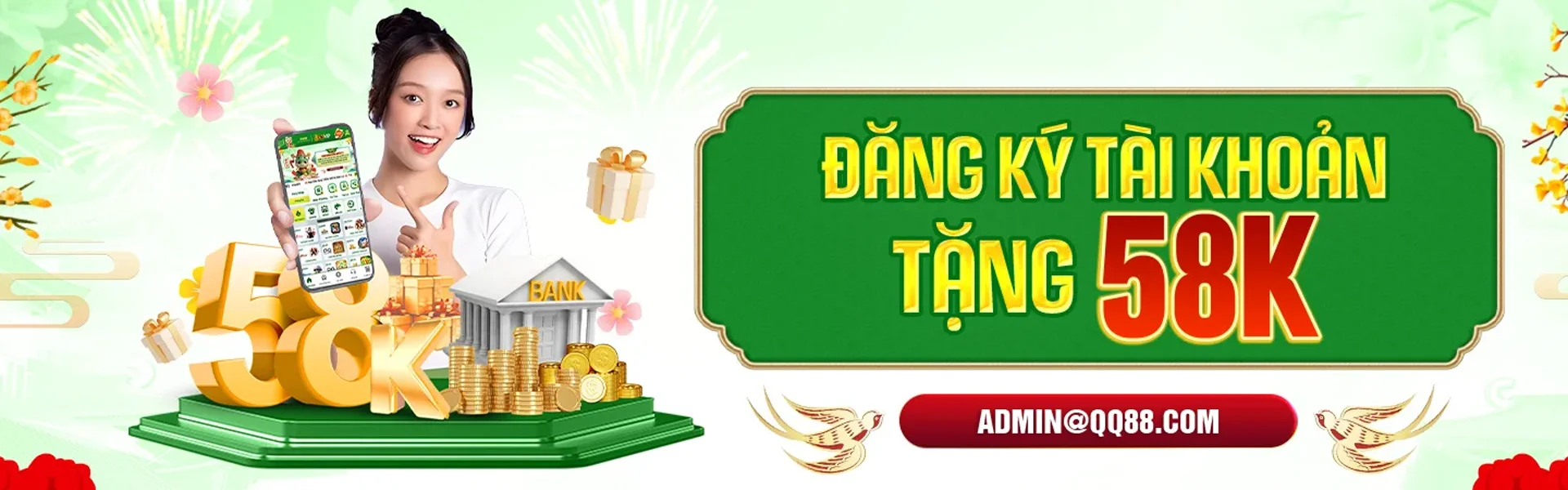 qq88 banner đăng ký tài khoản tặng 58k